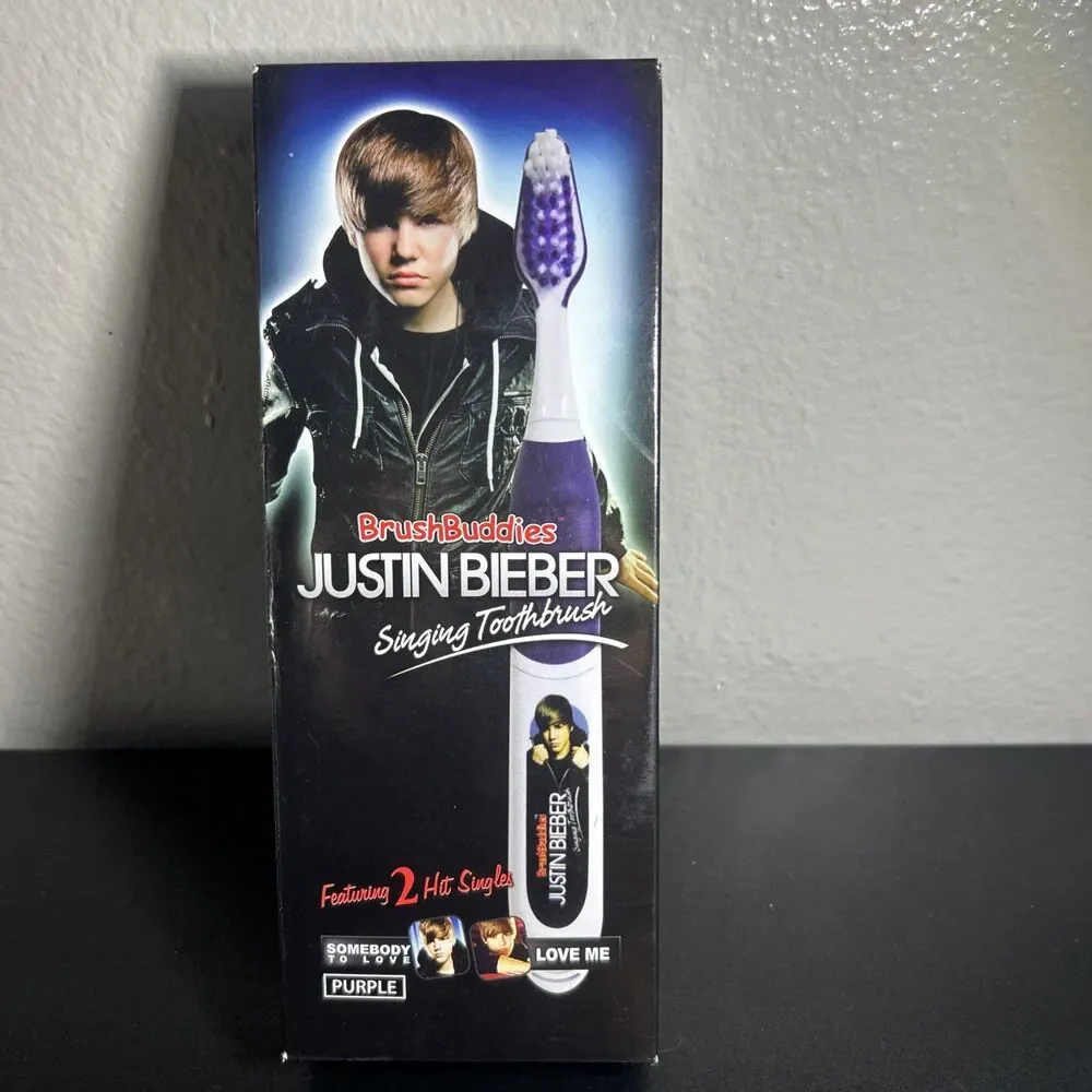 Justin Bieber Brush Buddies Singing Toothbrush PURPLE Somebody To Love/Love Me
